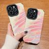 Vertical Leather Shell Colored Painting Printed Patterned Shockproof Soft Silicone Case with Camera Lens Full Protection for IPhone Samsung