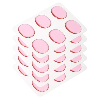 Uxcell 30pcs Drum Damper Silicone Mute Drum Moon Gel for Drum Cymbal Tone Control Pads, Pads, Silencers, Pink, 33x26x3mm,