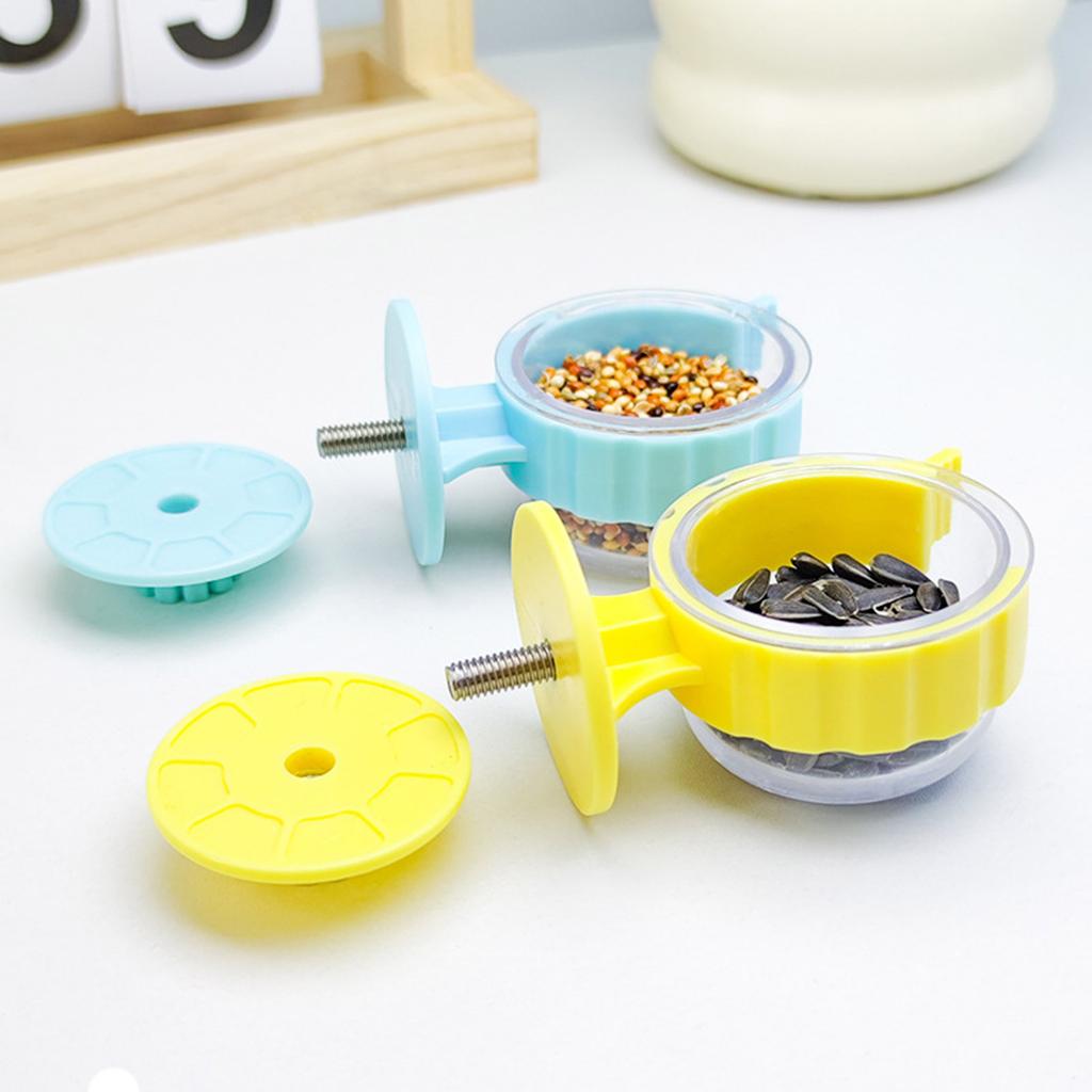 2 Piezas Duraderos Cuencos para Pájaros de PET Taza para Alimentar con Clips Para Cacatúas Periquitos Guacamayos Pinzones Agapornis Animales Pequeños