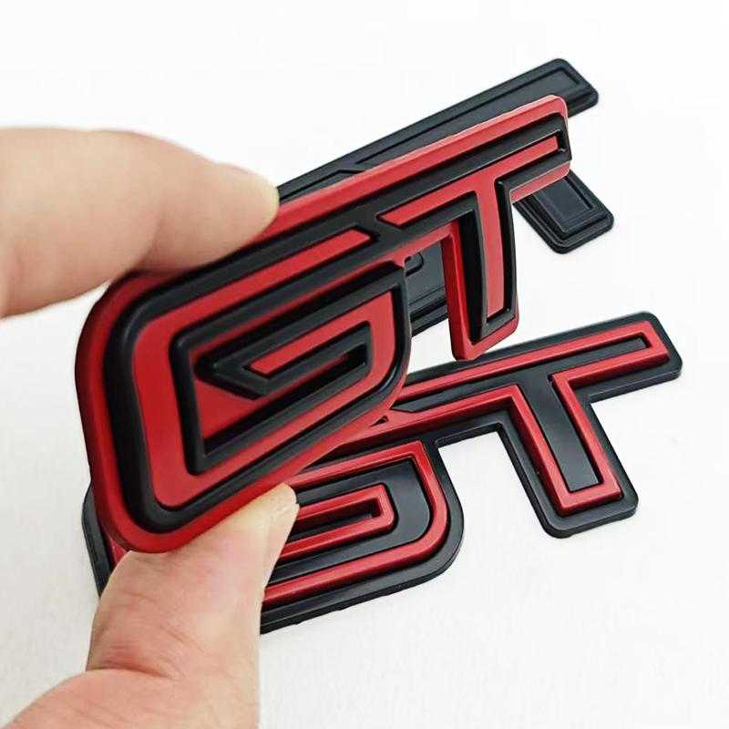 FETG4 3D Metal Car Styling Logo GT Badge Sticker Emblem Decals For Ford Mustang SHELBY GT Auto Decoration Accessories