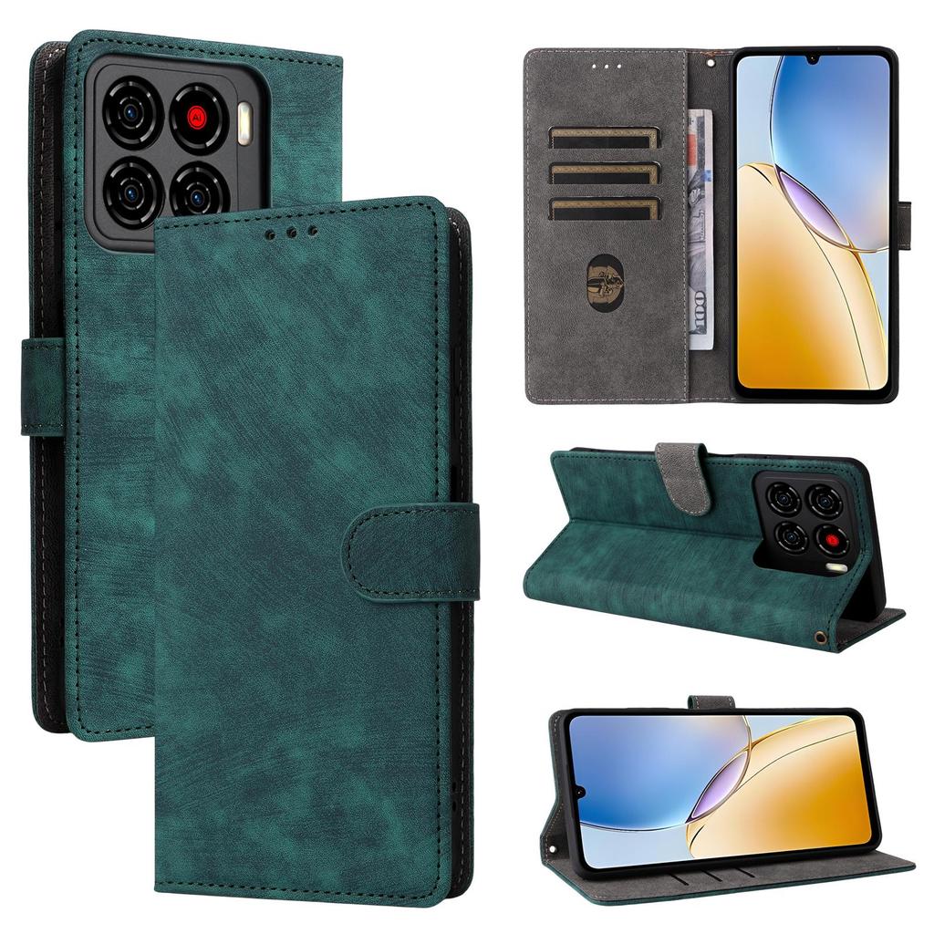 Flip Cover für ZTE Blade A56 PU-Leder Ganzkörperschutz [RFID-Blockierung] Handyhüllen Brieftaschenkoffer