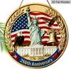 1pc 250th Anniversary Patriotic Wooden Hanging Sign - Round Statue of Liberty & American Flag Decor with Bald Eagle & Liberty Bell Accents for Porch