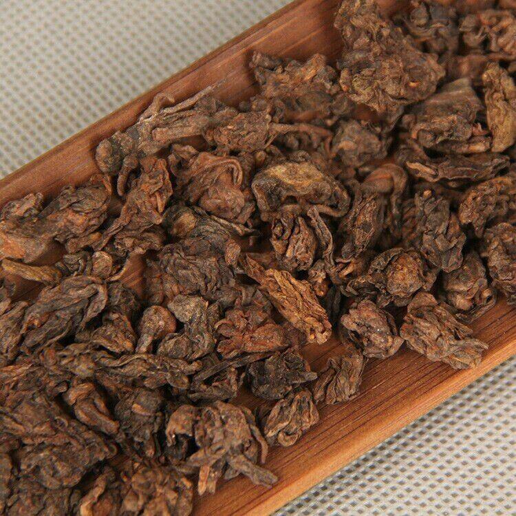 2018 Muzhi Pearl Lao Cha Tou Shu Puer Tea Yunnan Mini Old Ripe Puer Tea 200g