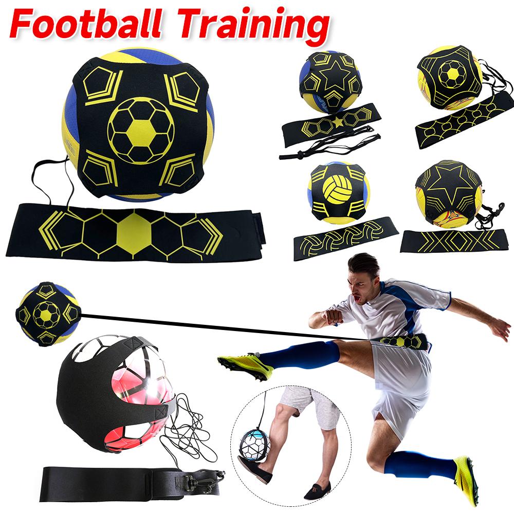 New Adjustable Football Kick Trainer Soccer Ball  Practice Training Equipment Soccer Trainer Elastic Belt Sports Assistance