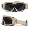 Windproof Sand & Fog Resistant Goggles 20×10cm 3 Pairs Lenses Polycarbonate Lens Material