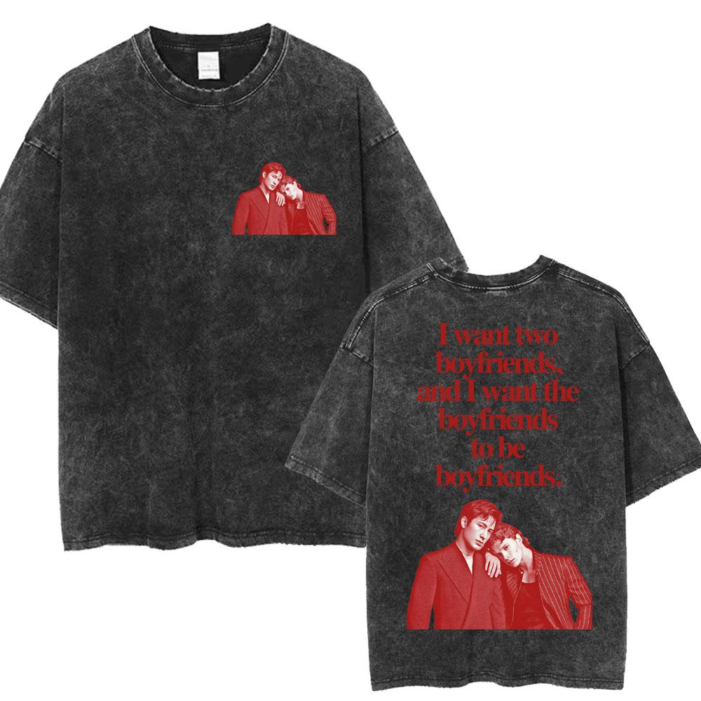 Heated Rivalry Shane Hollander Ilya Rozanov Hollanov Washed T Shirt Vintage Fashion Men Tshirts Cotton Loose Casual Tee Shirt