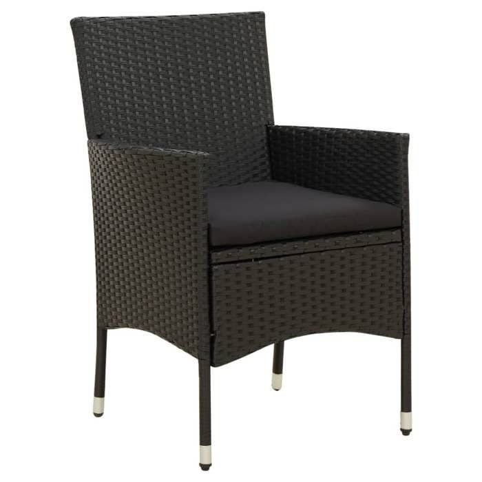 Maison Exclusive - Salon de jardin 7 pcs avec coussins résine tressée noir