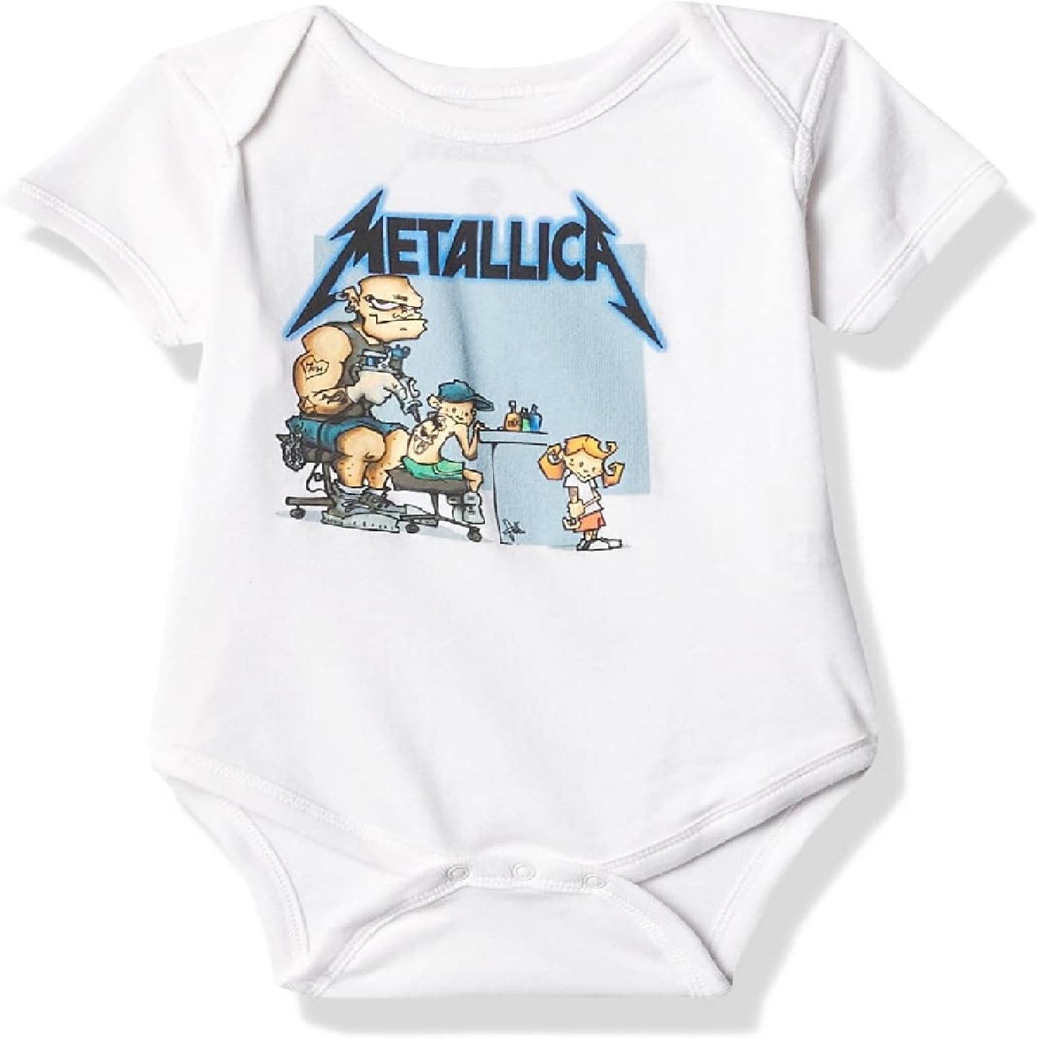 

Metallica unisex-baby Baby Inked Onesie BodysuitBaby and Toddler T-Shirt Set XXXXL білий
