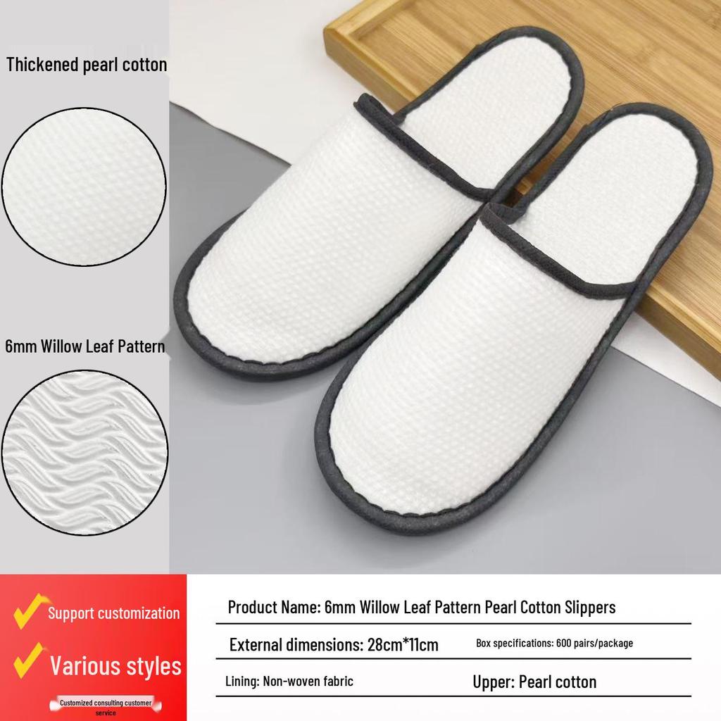 Verdickte Vlies-Einwegpantoffeln für Hotel, B&B, Zuhause, Gäste und Reisen - Waschbar