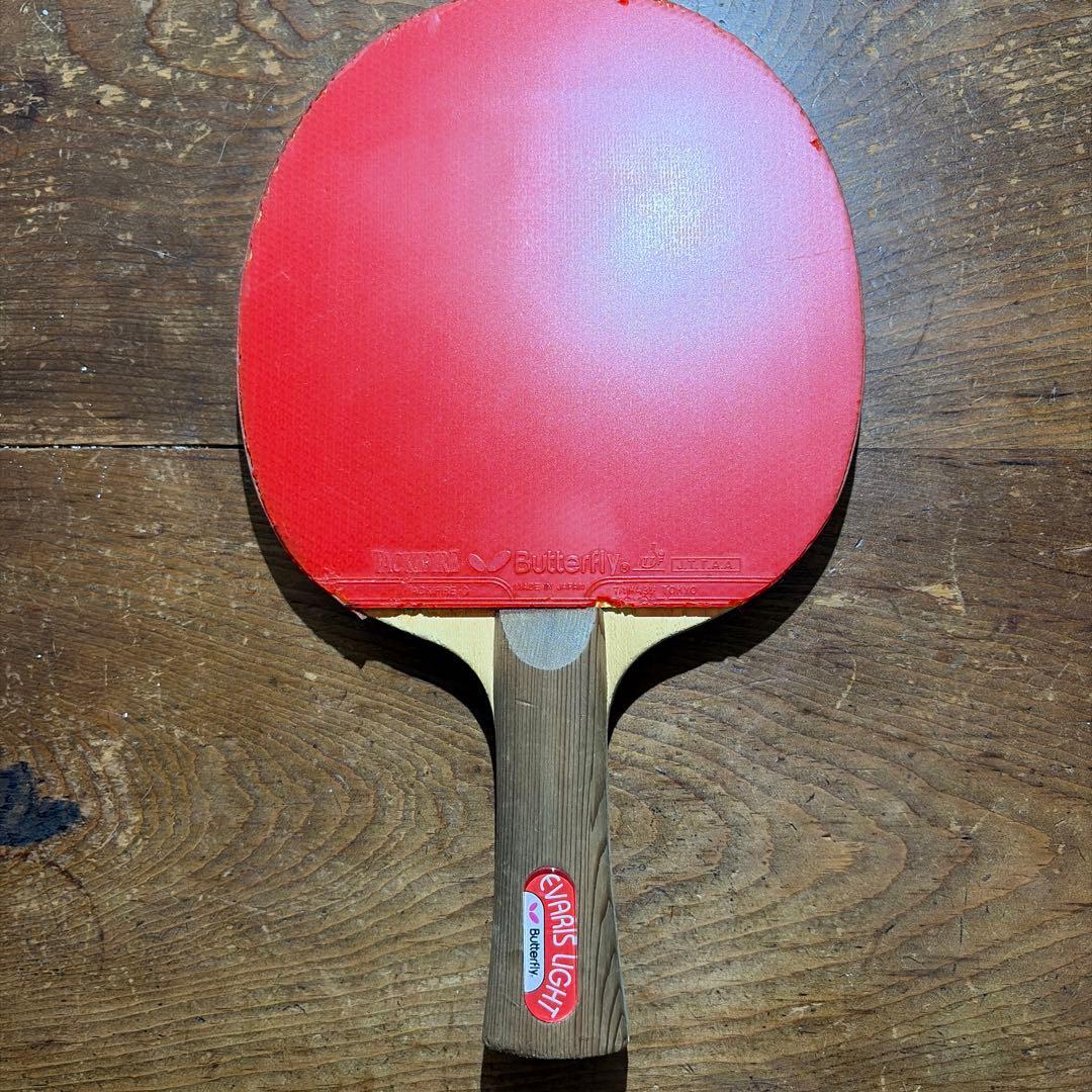 Used [Butterfly EVARIS LIGHT] Table tennis racket + case