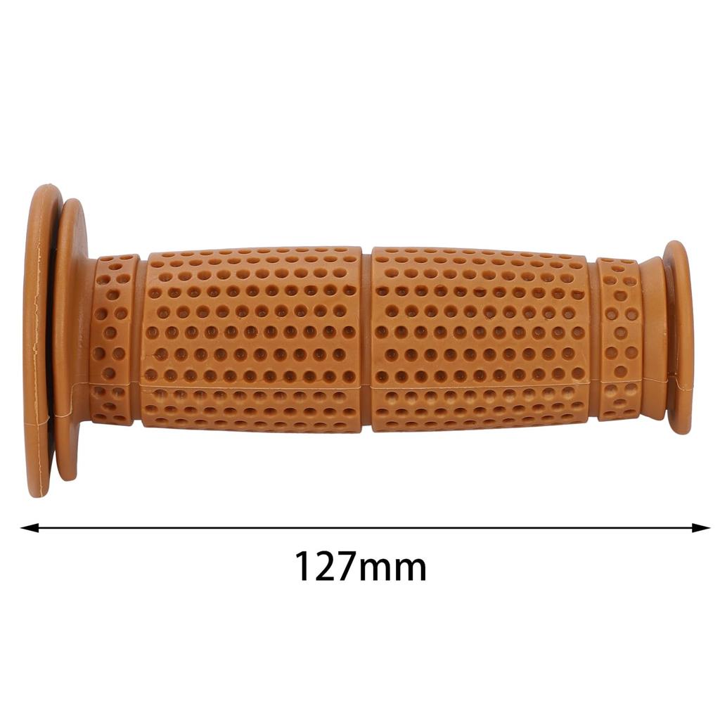 nakira Bike Grip Moped Handle Barrel Type 0.9 inch (22.2 mm) Left and Right Set Rubber E Type (Beige)