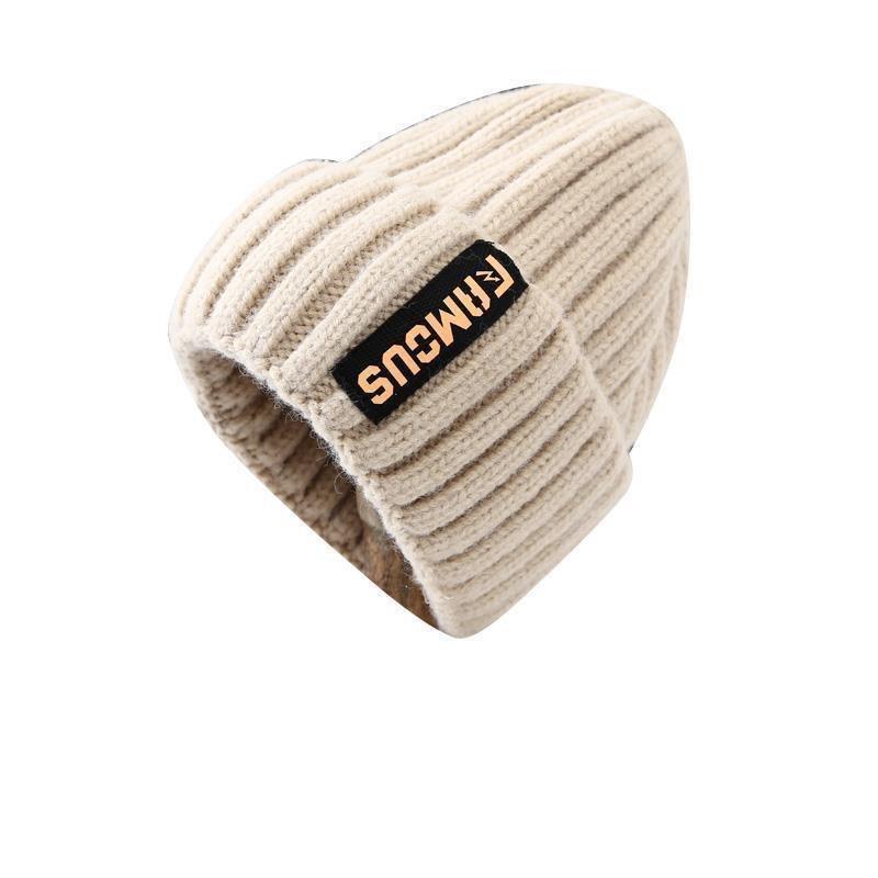 Cold Hat for Women In Autumn and Winter Korean Style Versatile Fashion Long Label Wool Hat for Winter Warm Men's Ear Protection Bag Head Knit Hat