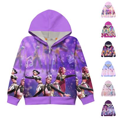Children's Long-sleeved Loose-fitting Pullover Hoodie With Drawstring And Solid Color