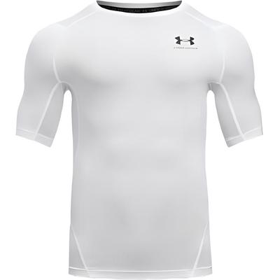 Solid Color Breathable Training Compression Short Sleeve T-Shirt Men Tops White 1361518-101