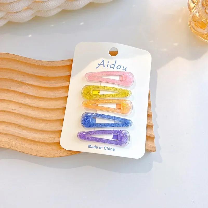 

5 шт. Милые корейские клипсы-крабики для волос BB, заколка для волос для детей, девочек, ребенка, ободок для волос, аксессуары для волос, головной убор, украшение