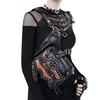 New Fashion Women's Bag Steampunk Motorcycle Bag Single Shoulder Crossbody Bag Women's European and American Waist Bag