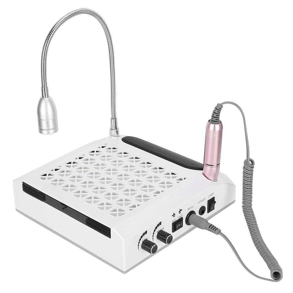 4 In 1 80W Strong Power Electric Nail Drill Nail Cleaner Nail Art Lamp Hand Pillow