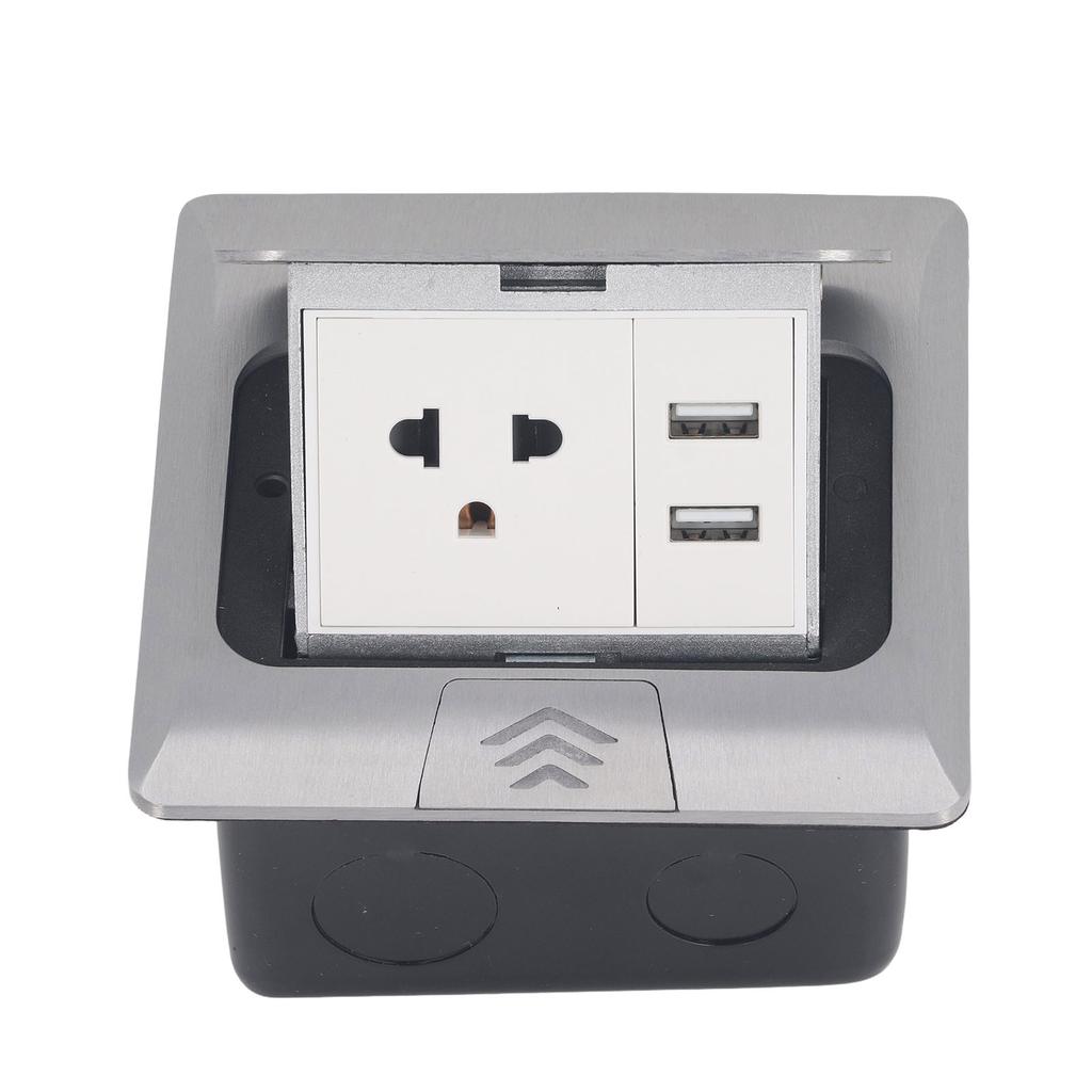 Recessed Floor Electrical Outlet Kit  and Dual USB Port Waterproof Electrical Outlet Cover Box