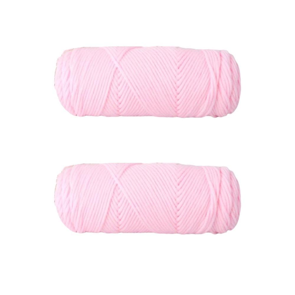 Thread 8-Strand Cotton Yarn Skin-Friendly Solid Color Knitting Yarn Super Soft Acrylic Yarn Hand Weaving Yarn Baby Knitting розовый