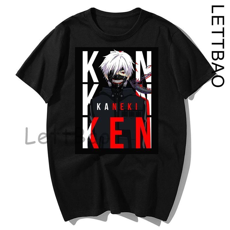 Tokyo Ghoul Kaneki Ken Eyes Japanese Anime Print T Shirt Men Women Streetwear Harajuku Couple