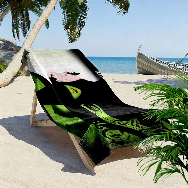 Wicked Print Beach Towel, Large Soft Quick Dry Towel for Beach Camping Swimming