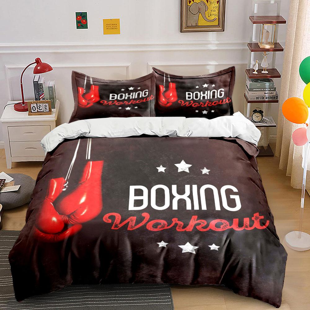 Boxing gloves and stars. Bedding sets Duvet cover sets Duvet covers Pillowcases(1*Duvet Cover 2*Pillowcases without duvet insert)