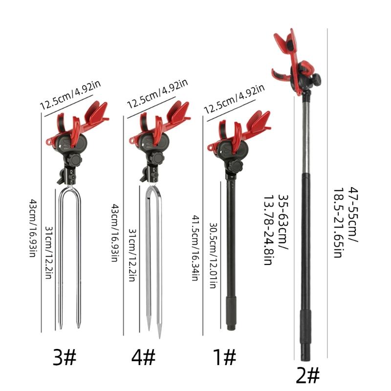Auto Lock Fishing Rod Holder with 360 Degree Rotation and Steel Base Universals Fishing Poles Holder for Secure Angling
