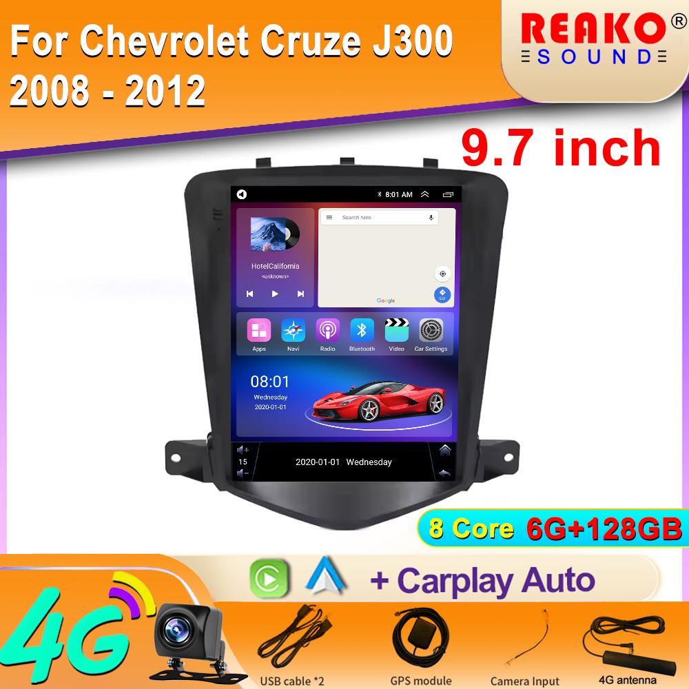 Android Auto For Chevrolet Cruze J300 2008 - 2012 Car Radio Head Unit Multimedia Video Player GPS Navigation 5G WIFI No 2din DVD