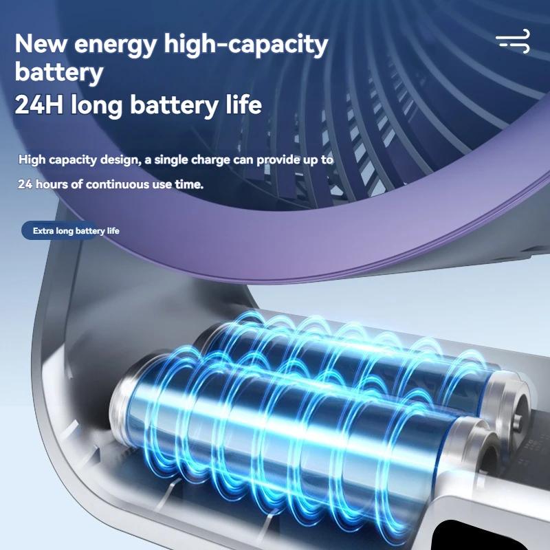100 level desktop fan, silent USB charging, dormitory wall mounted fan, office air circulation fan, 4000mAh