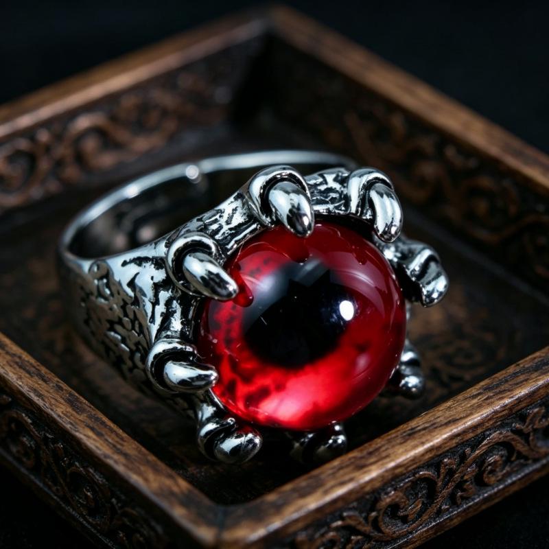 Men's Demon Eye Bracelet & Hip Hop Zinc Alloy Ring