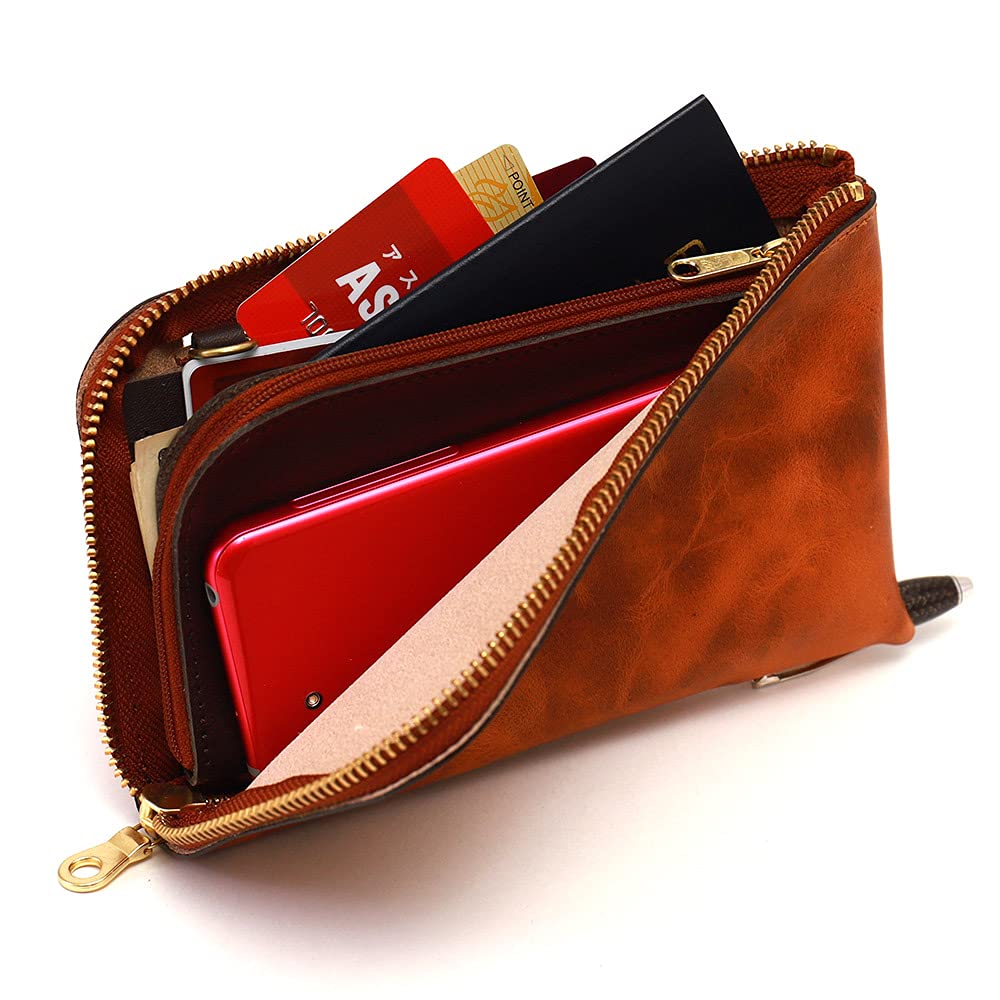 AGILITY affa Geldbörse mit Reisepass Smartphone Pochette "Voyage" L-förmiger Reißverschluss, Hülle, Hülle,