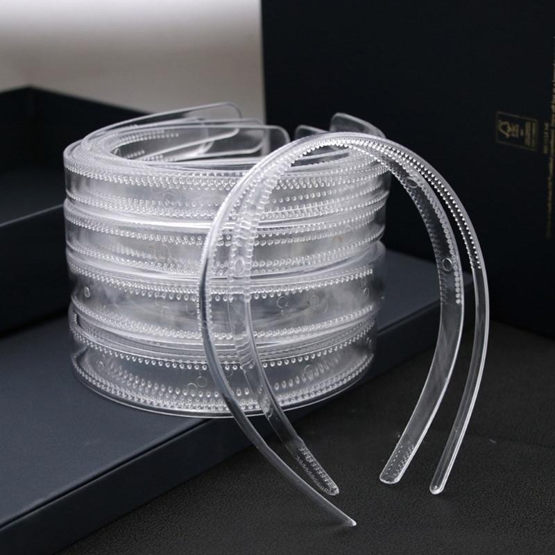 Plain Headbands Toothed Hair Hoop Headbands Clear Plastic Hair Hoop 8mm/12mm/20mm/25mm Plain Headbands Toothed Comb
