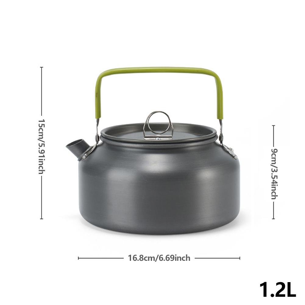 0.8/1.2/1.8L Camping Water Kettle Lightweight Aluminium Alloy Teapot for Outdoor Tourism Cookware Travel Hiking Picnic Tableware