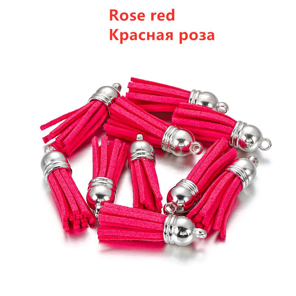 10/20Pcs 38mm Leather Tassel Fringe Keychain Strap Jewelry Fiber Fringe Suede Tassel Key Chains for DIY Jewelry Accessories