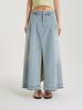 Unknown Planet Sandwashed Deep Slit Denim Skirt