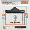 10 x 10 FT Pop Up Canopy Tent, Outdoor Patio Gazebo Tent with Removable Sidewalls and Wheeled Bag, UV Resistant Waterproof Instant Gazebo Shelter for