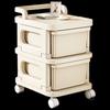 2-Tier Movable Storage Cart with Drawers