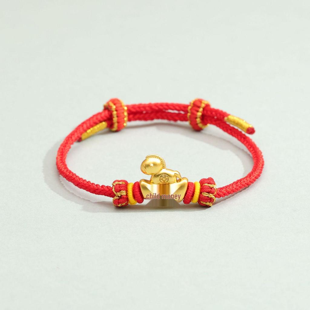 2026 Year of the Horse Red String Zodiac Bracelet - Handwoven Ethnic Style Jewelry, New Year Gift