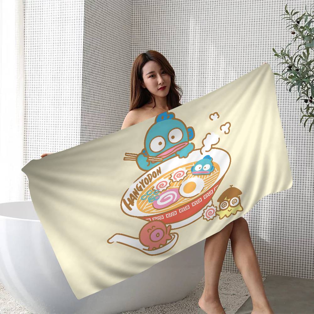 H-Hangyodon Anime Beach Swimming Towel Soft Absorbent Washcloth Children's Gifts for Kids Travel Camping Gym