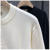 Spring 2024 Men's Sweater Patchwork Assorted Colors Skin-Friendly Fabric Fashion Versatile Top Casual Long-Sleeved Bottoming Shirt
