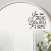 You Are Beautiful Mirror Decal Decal Bathroom Decor Inspire Motivational Quote Sticker Fitting Room Bedroom Decoration