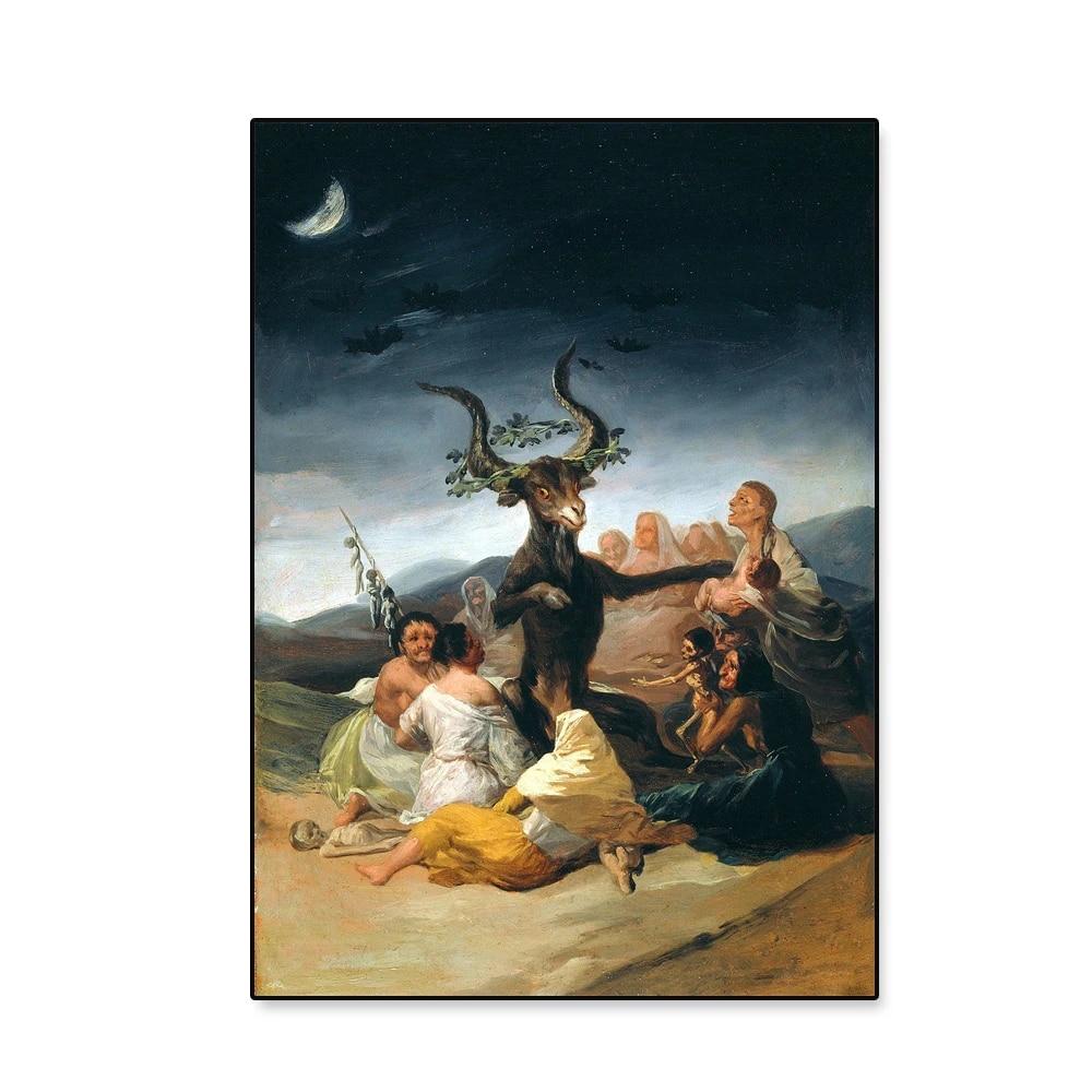 

Винтажные ведьмы Шабаш принты Франсиско де Гойя Y Lucientes плакат холст картина домашние ведьмы волшебное искусство домашний декор стены 21cm×30cm NoFrame