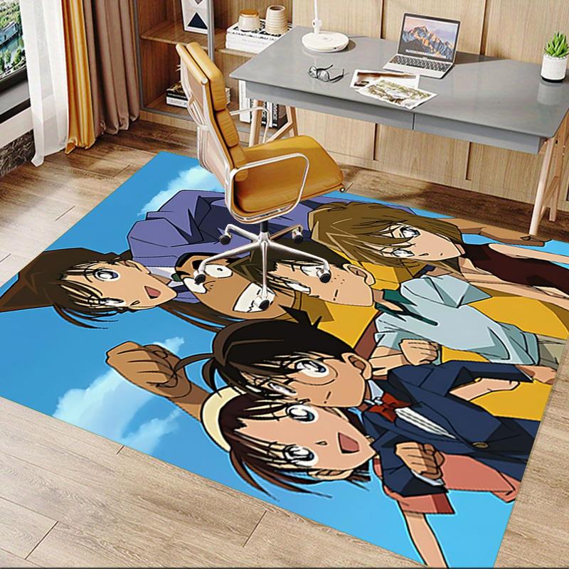 1pc Detective Conan Adventure Carpet for Playroom Bedroom Living Room Sofa Home Decor,kids Game Area Rug Non-slip Floor Mat Y72325