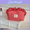 Cotton Makeup Bag With Lace Trim For Travel And Daily Use Ladies Organizer