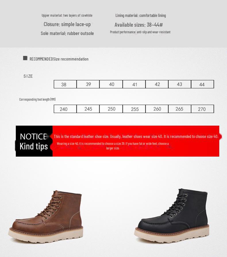 2024 Herren Echtleder High-Top Martin Boots – Winter Retro Motorrad- & Arbeitsstil