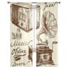 Musik Doodles Tüll Sheer Fenster Vorhänge Für Wohnzimmer Die Schlafzimmer Moderne Chiffon Voile Organza Vorhänge Decor Vorhänge