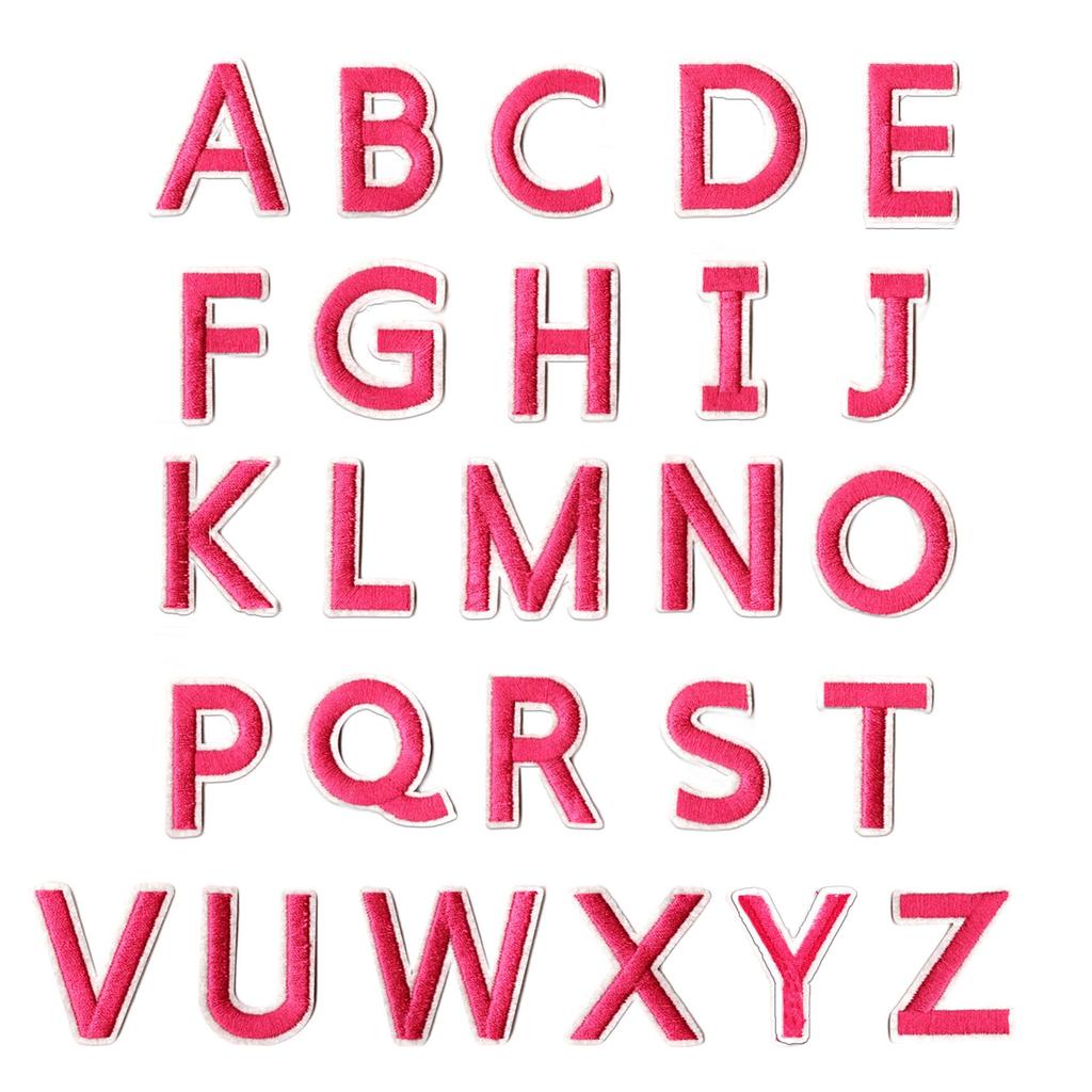 Colorful English Letter and Number Embroidery Patches for Clothing Accessories
