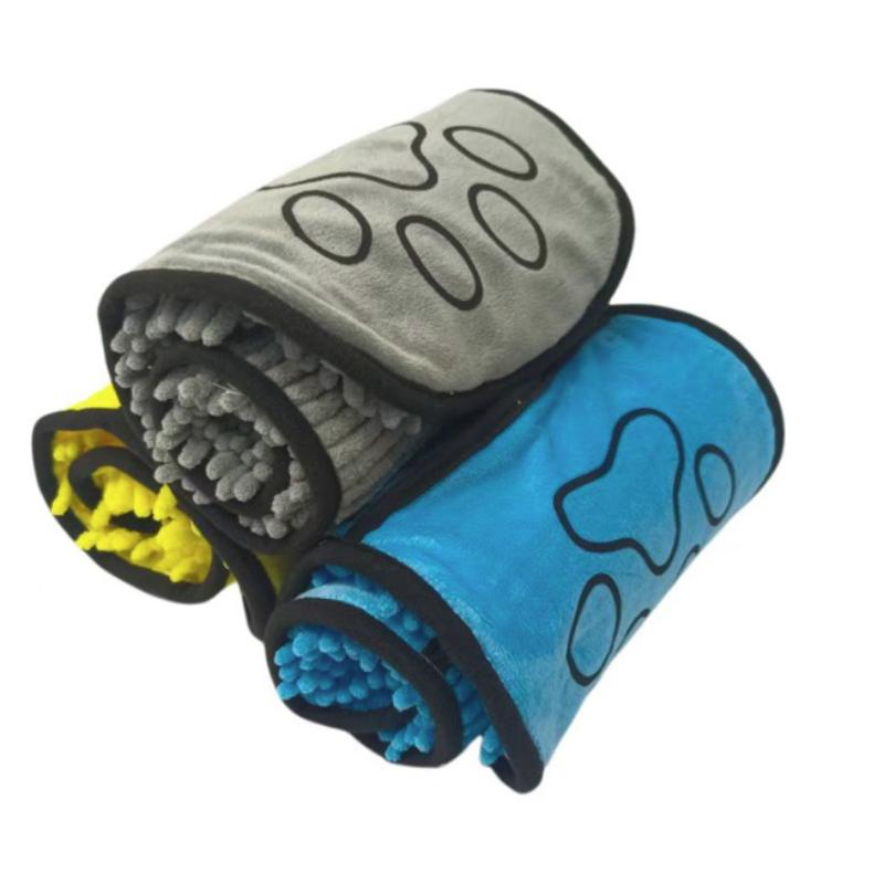 Super Absorbent Quick Dry Pet Towel Soft Dog Bath Robe Convenient Cat Bath Towel Pet Cleaning Washcloth Essential Dog Accessory