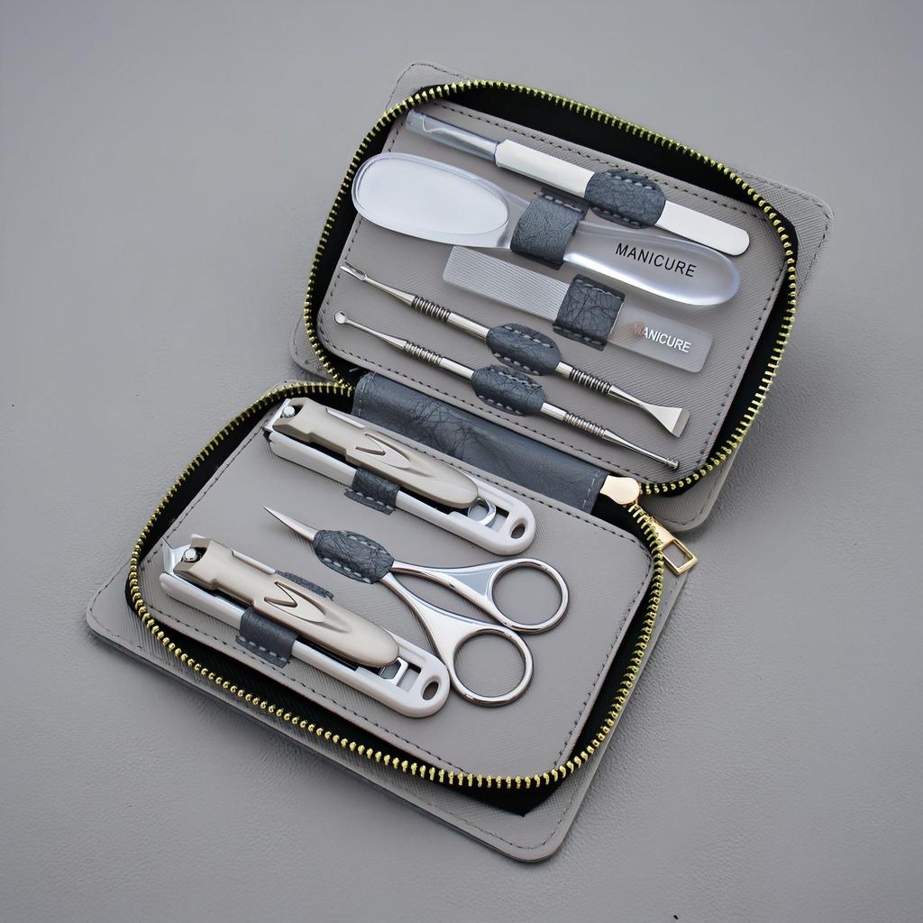 Set di tagliaunghie anti-schizzo di alta qualità in stile tedesco con tronchesino per cuticole diagonale per uso domestico