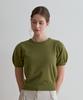 Odier Raccoon Wool Puff Pullover-Khaki
